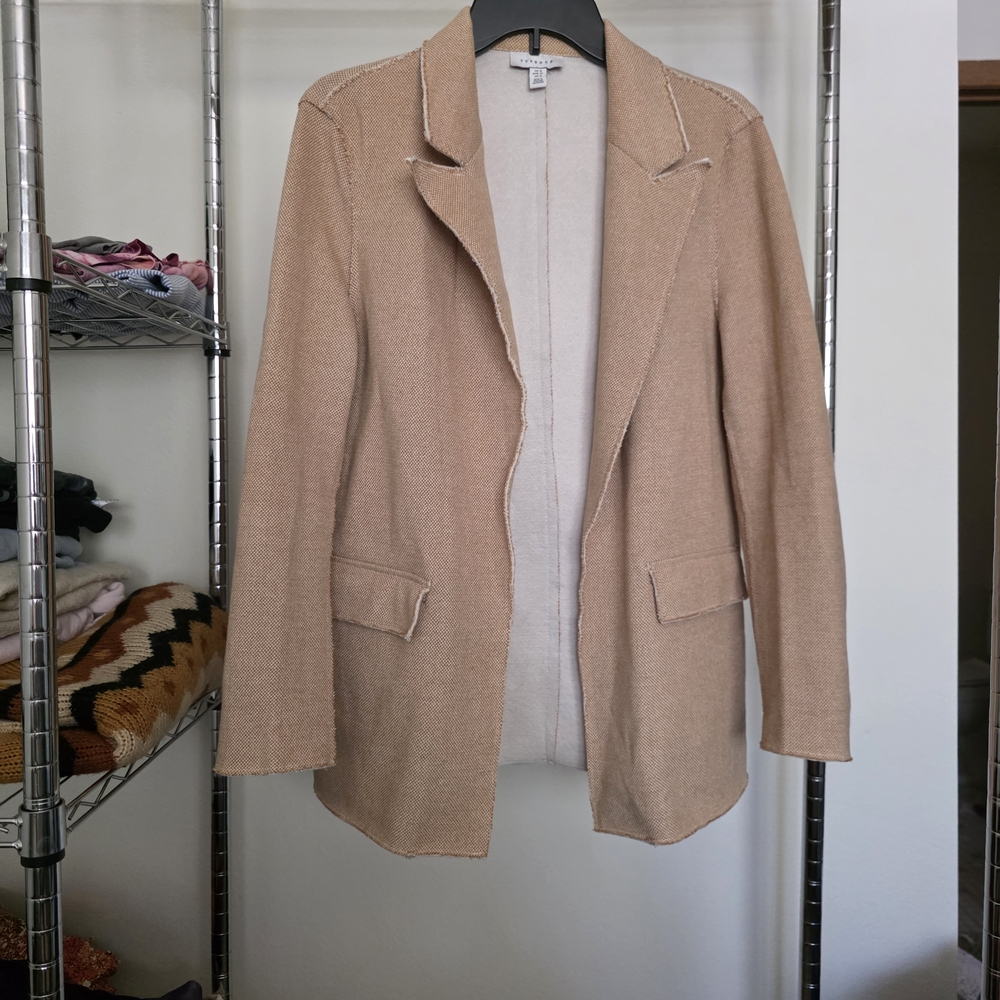 Topshop Tan Blazer Tailored Suit Jacket